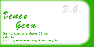 denes gern business card
